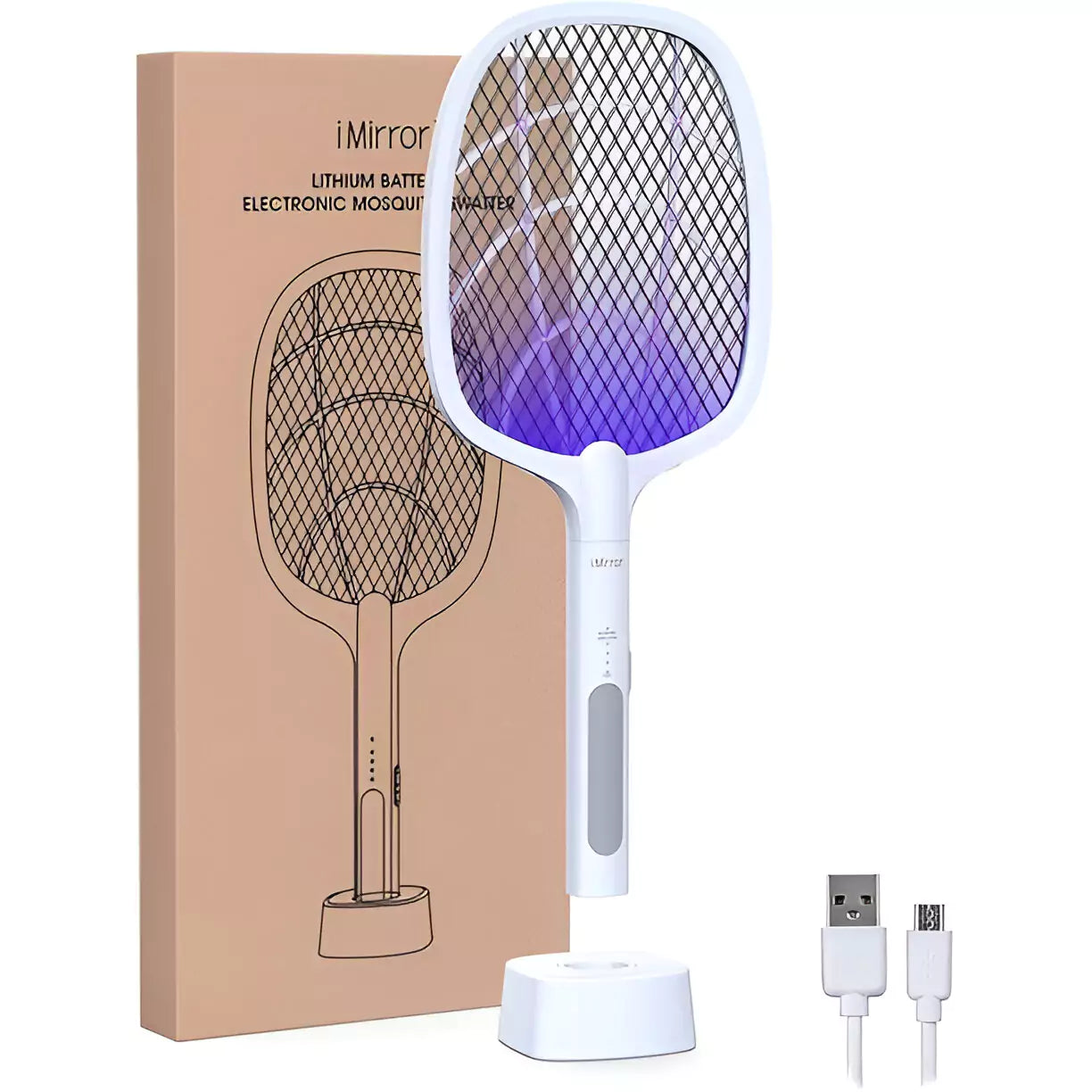 2 in 1 RECHARGEABLE MOSQUITO KILLER RACKET | LED FLASH LIGHT